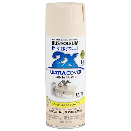 Rust-Oleum Spray Paint, Ivory Silk, Satin, 12 oz 249073